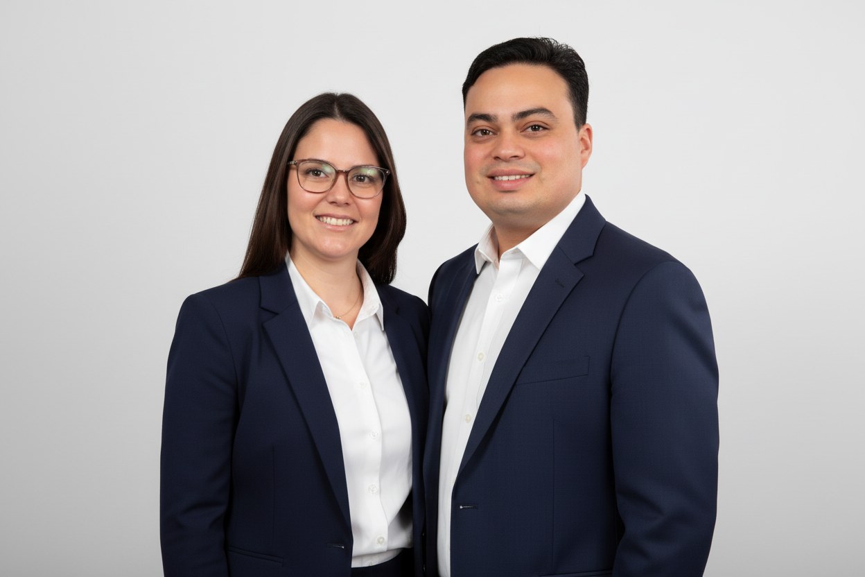 Alessandra and Diego, founders of Royal Glow Cleaning Services
