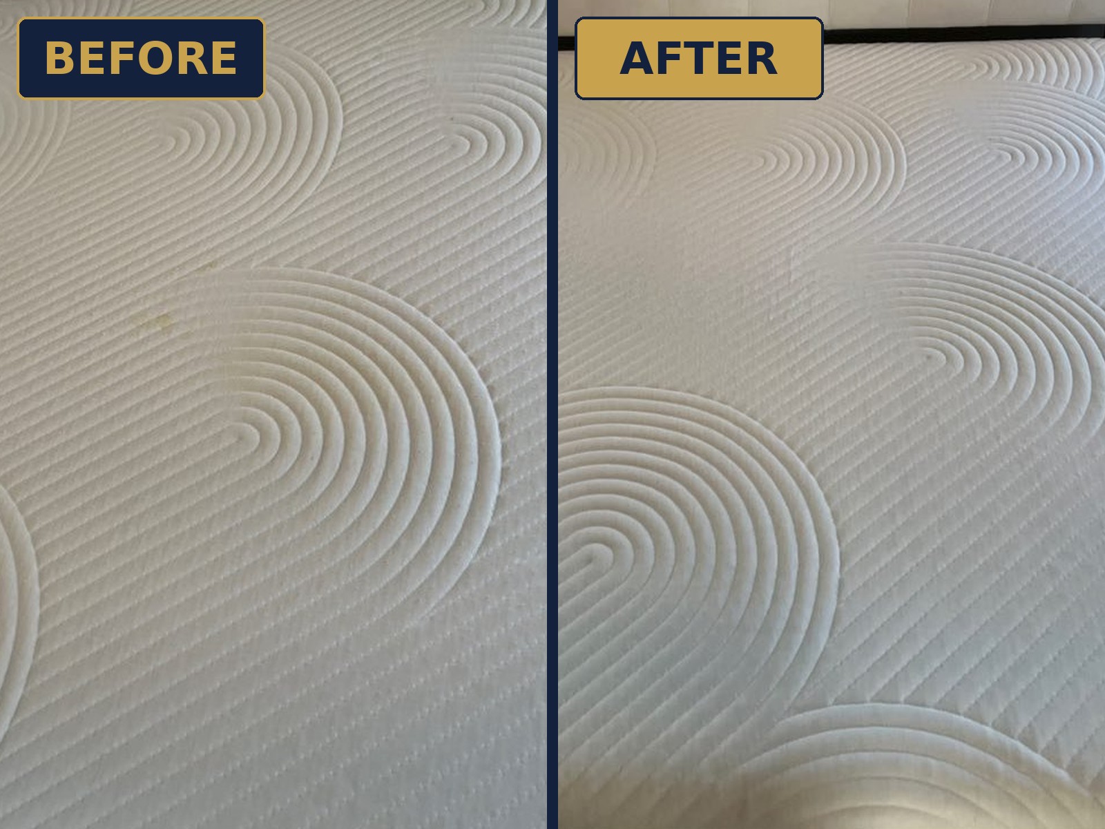 Before and after: mattress deep cleaning